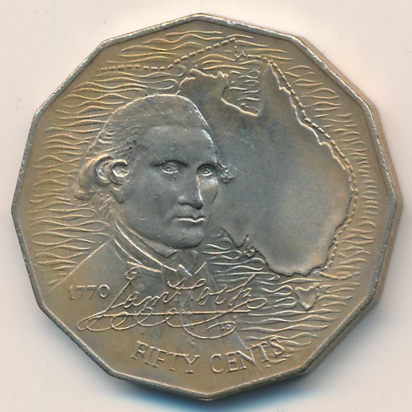 Австралия, 50 центов (1970 г.)