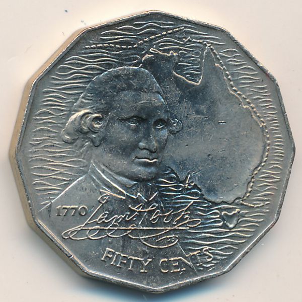 Австралия, 50 центов (1970 г.)