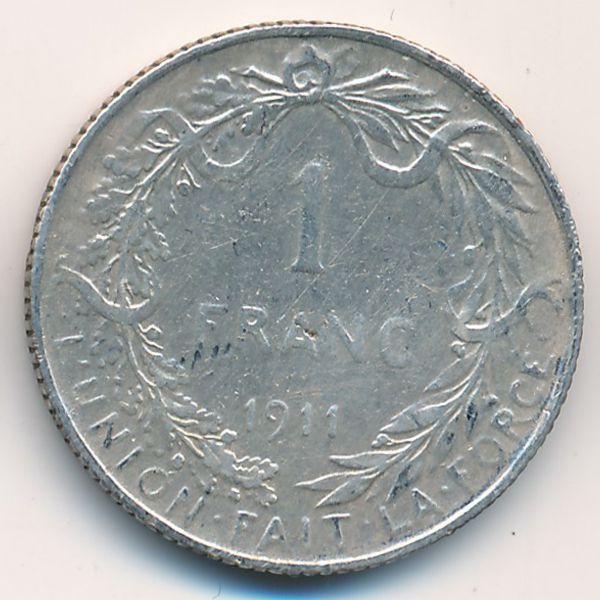 Бельгия, 1 франк (1911 г.)