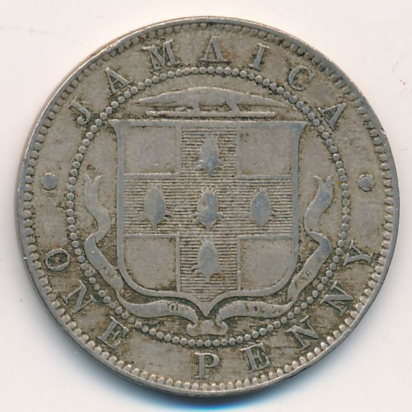 Ямайка, 1 пенни (1885 г.)