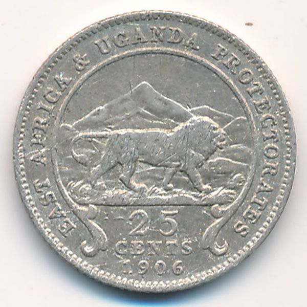 Восточная Африка, 25 центов (1906 г.)