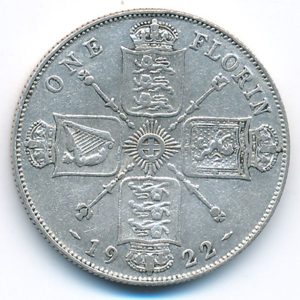 Великобритания, 1 флорин (1922 г.)