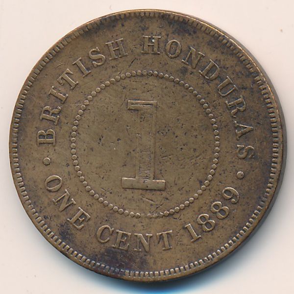 Британский Гондурас, 1 цент (1889 г.)