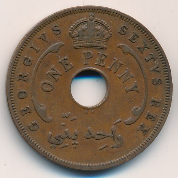 Британская Западная Африка, 1 пенни (1952 г.)