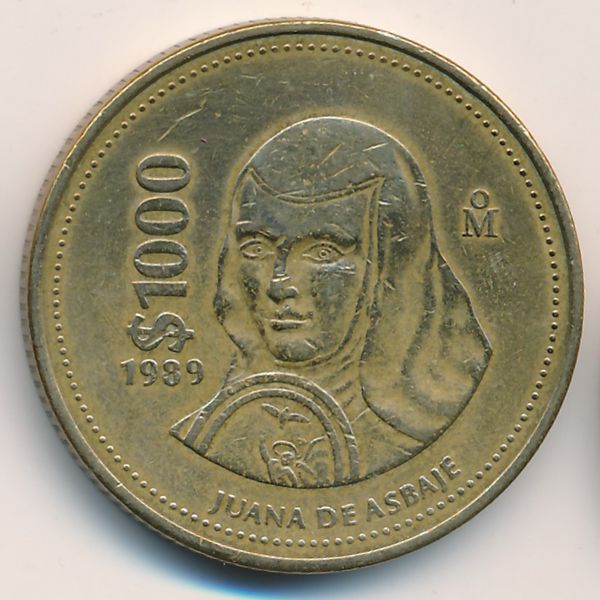 Мексика, 1000 песо (1989 г.)