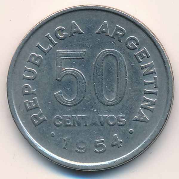 Аргентина, 50 сентаво (1954 г.)