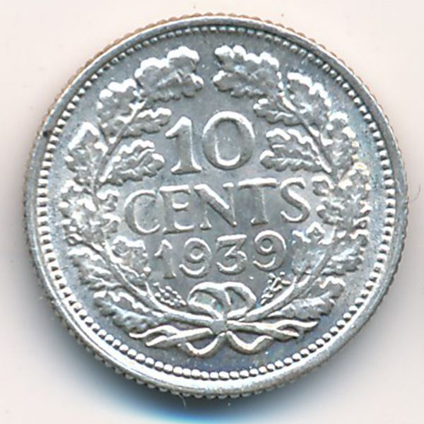 Нидерланды, 10 центов (1939 г.)