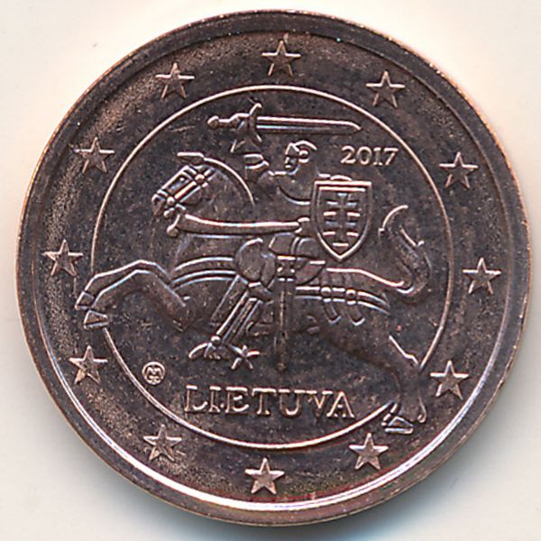 Литва, 2 евроцента (2017 г.)
