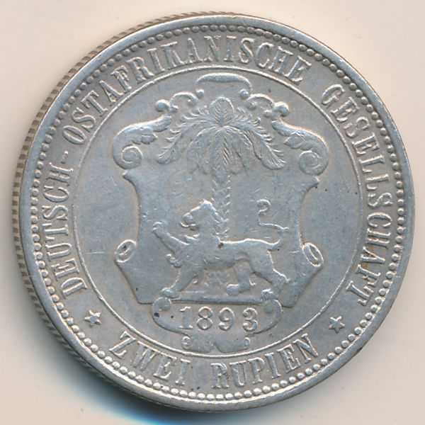 Немецкая Африка, 2 рупии (1893 г.)