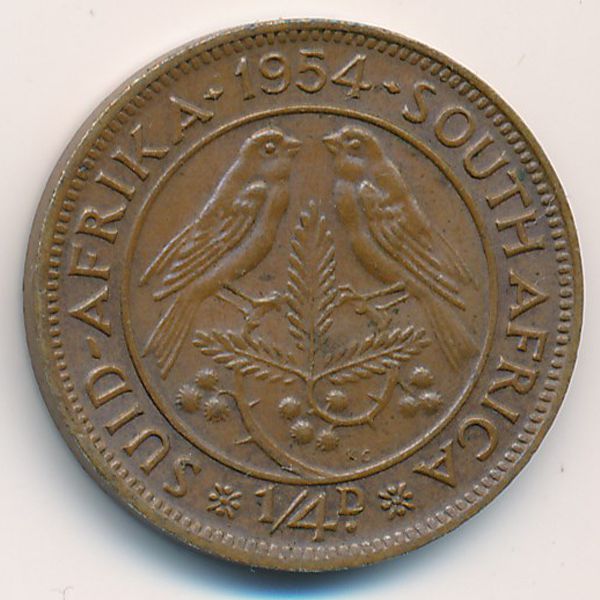 ЮАР, 1/4 пенни (1954 г.)