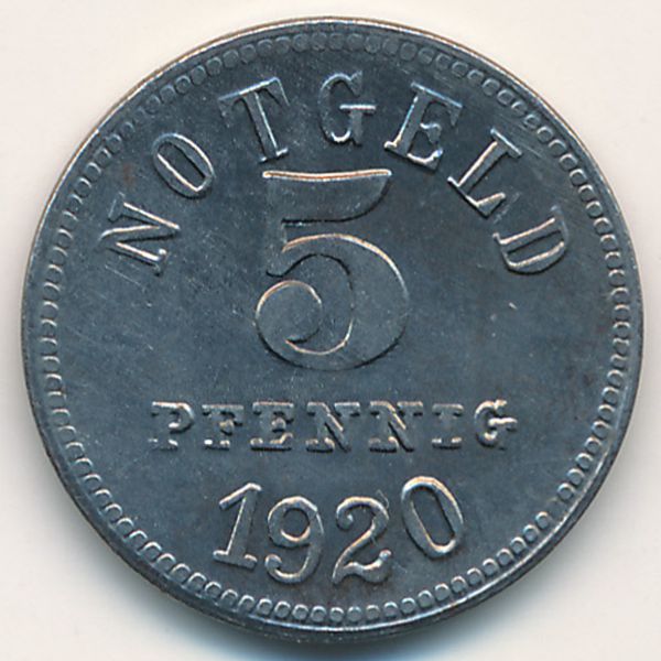 Киссинген., 5 пфеннигов (1920 г.)