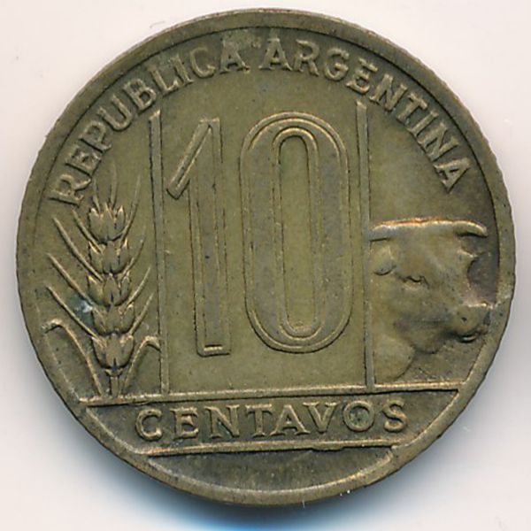 Аргентина, 10 сентаво (1948 г.)