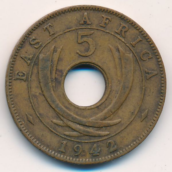 Восточная Африка, 5 центов (1942 г.)