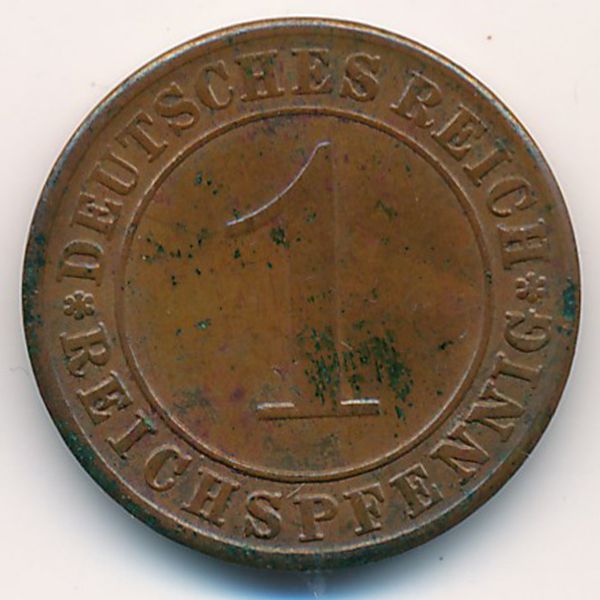 Веймарская республика, 1 рейхспфенниг (1930 г.)