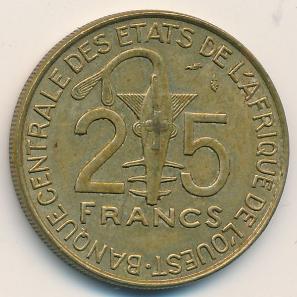 Западная Африка, 25 франков (1976 г.)