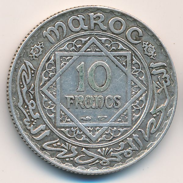 Марокко, 10 франков (1928 г.)
