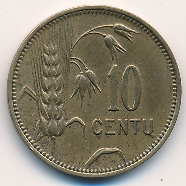 Литва, 10 центов (1925 г.)