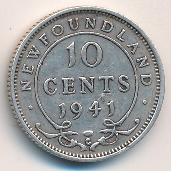 Ньюфаундленд, 10 центов (1941 г.)