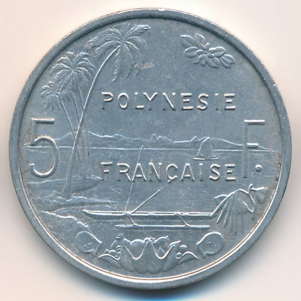 Французская Полинезия, 5 франков (1965 г.)
