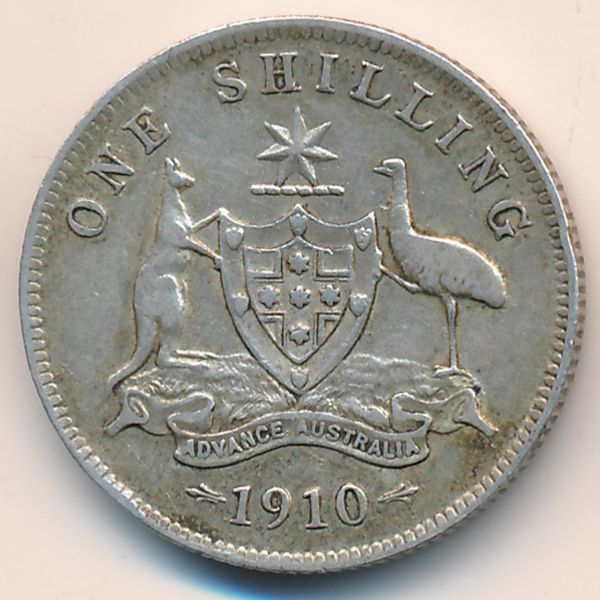 Австралия, 1 шиллинг (1910 г.)