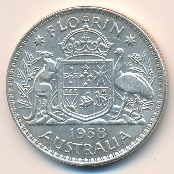 Австралия, 1 флорин (1938 г.)