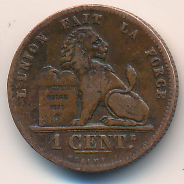 Бельгия, 1 сентим (1875 г.)