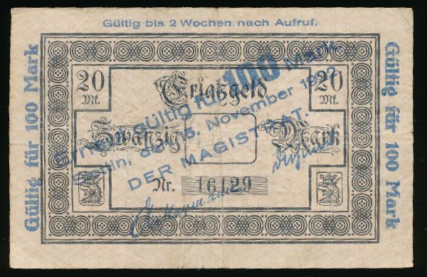 Щецин., 100 марок (1922 г.)