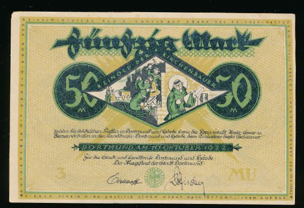 Дортмунд., 50 марок (1922 г.)
