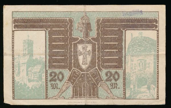 Айзенах., 20 марок (1918 г.)