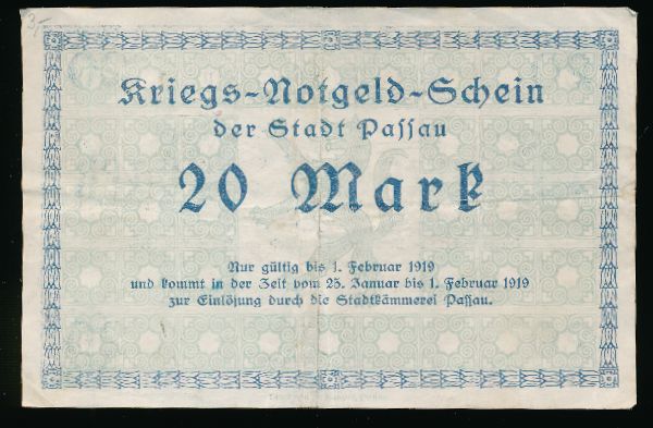 Дессау-Росслау., 20 марок (1919 г.)