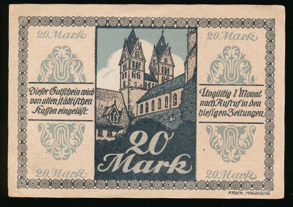 Магдебург., 20 марок (1918 г.)