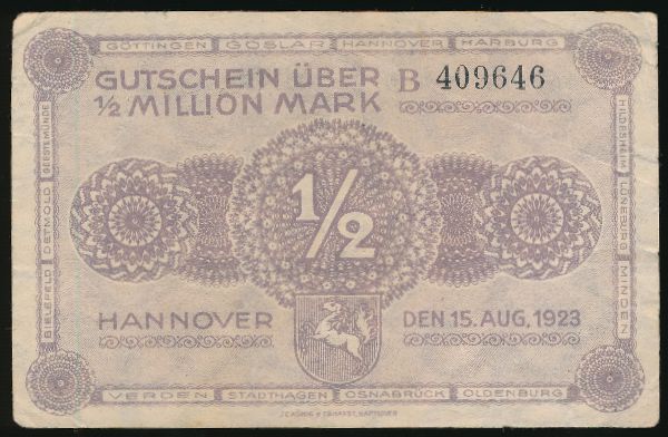 Ганновер., 500000 марок (1923 г.)