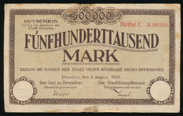 Дрезден., 500000 марок (1923 г.)