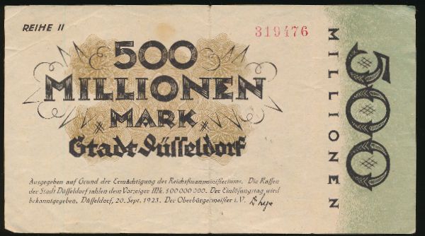 Дюссельдорф., 500000000 марок (1923 г.)