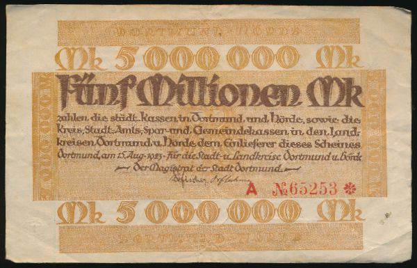 Дортмунд., 5000000 марок (1922 г.)