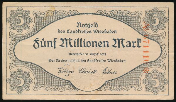 Висбаден., 5000000 марок (1923 г.)