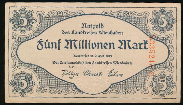 Висбаден., 5000000 марок (1923 г.)
