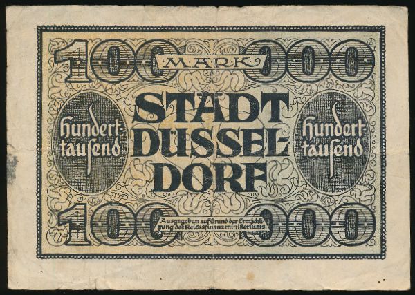 Дюссельдорф., 100000 марок (1923 г.)