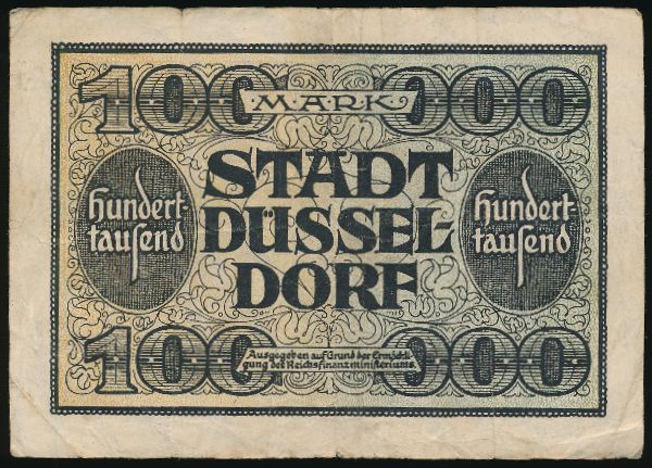 Дюссельдорф., 100000 марок (1923 г.)