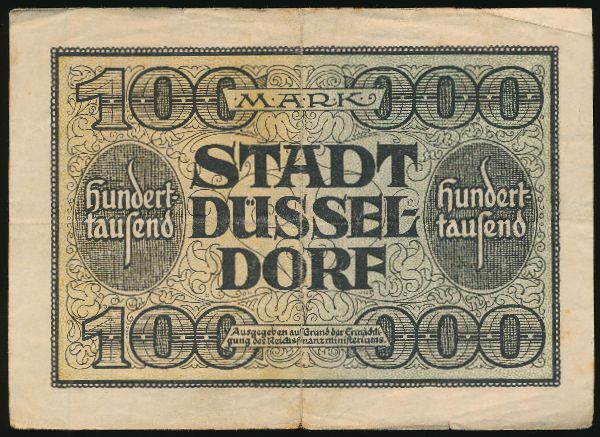 Дюссельдорф., 100000 марок (1923 г.)