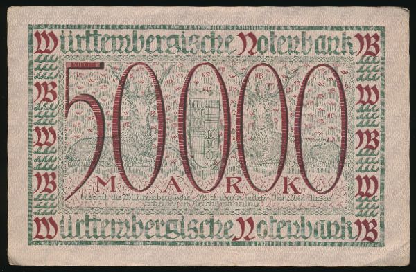 Штутгарт., 50000 марок (1923 г.)