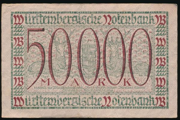 Штутгарт., 50000 марок (1923 г.)