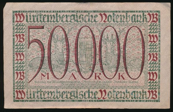 Штутгарт., 50000 марок (1923 г.)