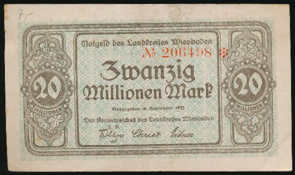 Висбаден., 20000000 марок (1923 г.)