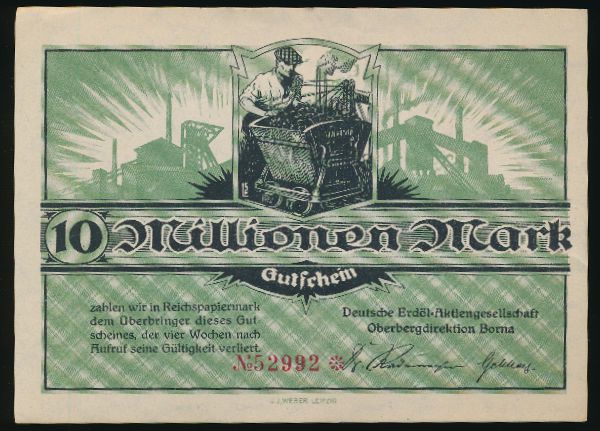 Лейпциг., 10000000 марок