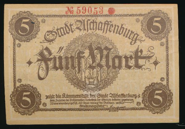 Ашаффенбург., 5 марок