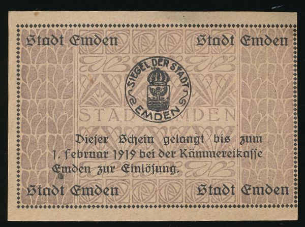 Эмден., 5 марок (1919 г.)