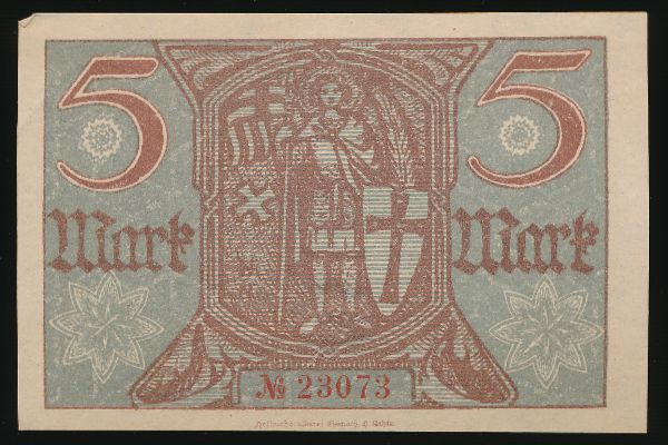 Айзенах., 5 марок (1918 г.)