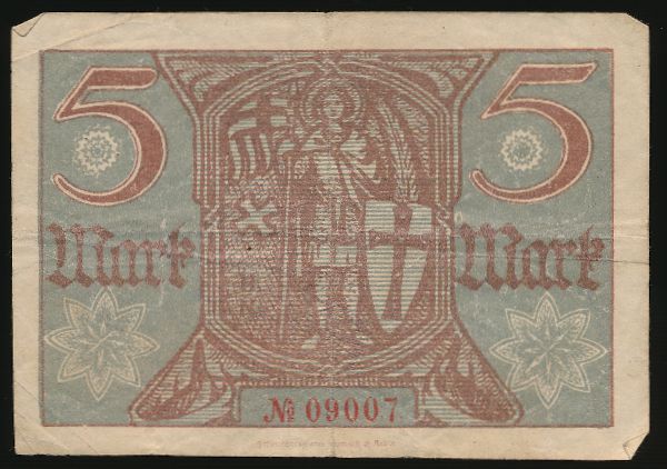 Айзенах., 5 марок (1918 г.)