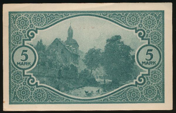 Мосбах., 5 марок (1919 г.)